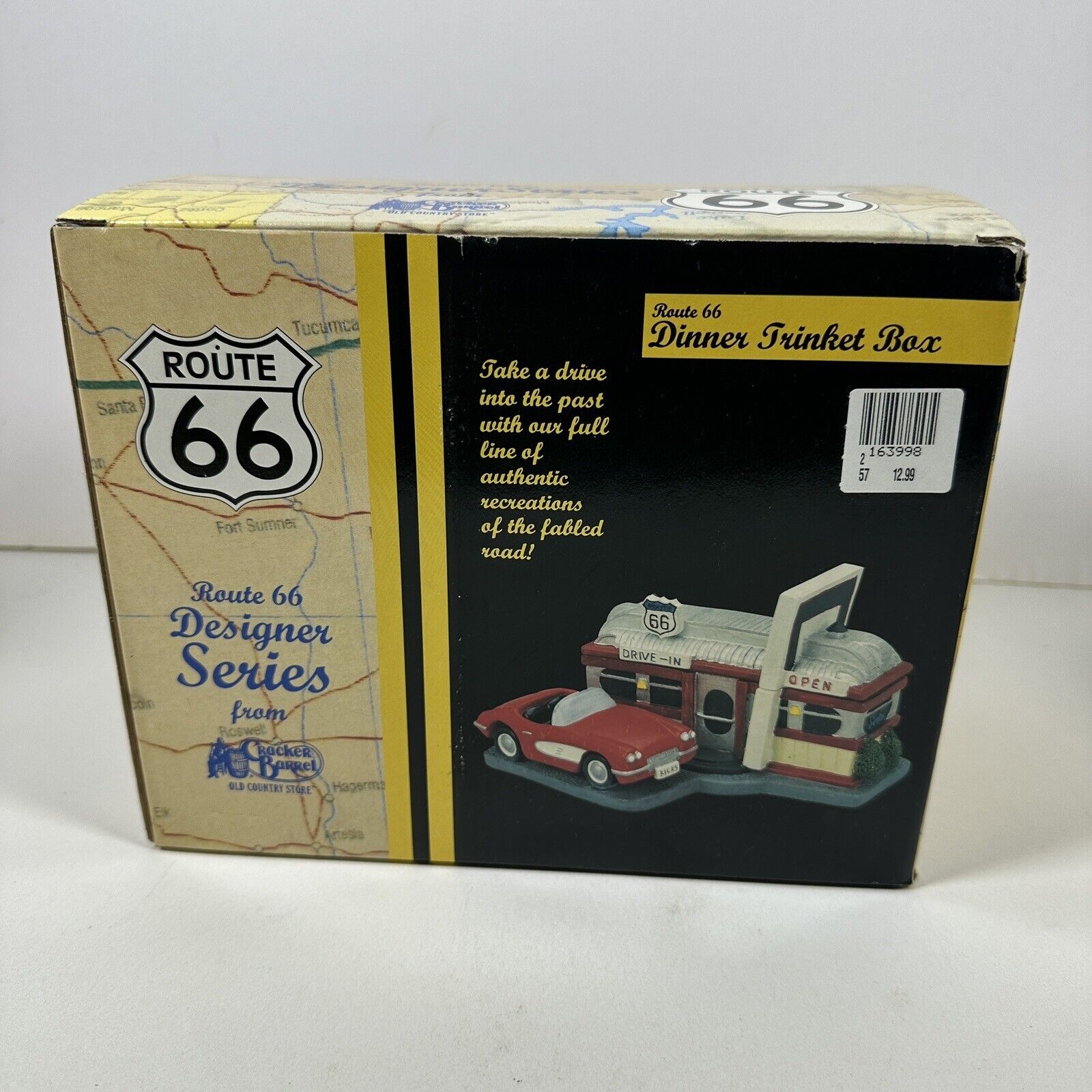 Route 66 Drive-In Dinner with Red Convertible Trinket Box Designer Series