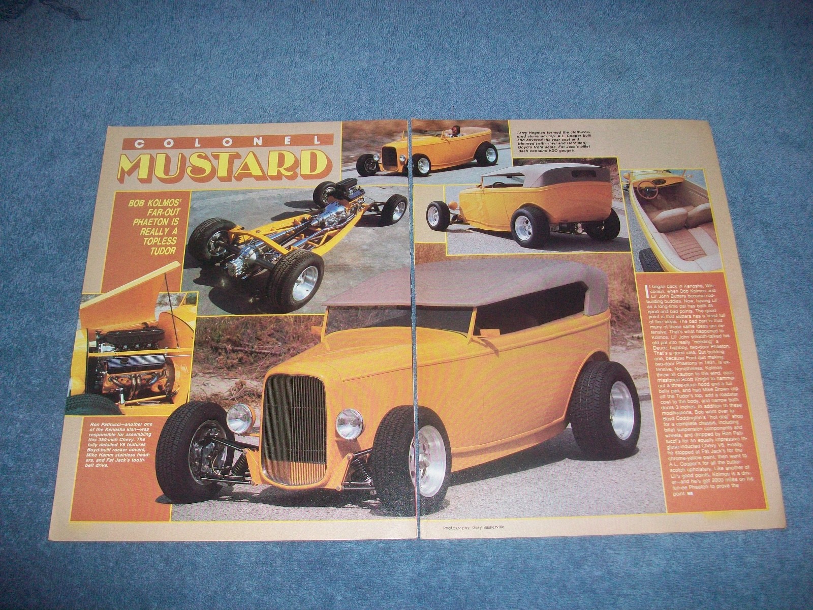 1932 Ford Highboy 2-Door Phaeton Vintage Street Rod Article "Colonel Mustard"