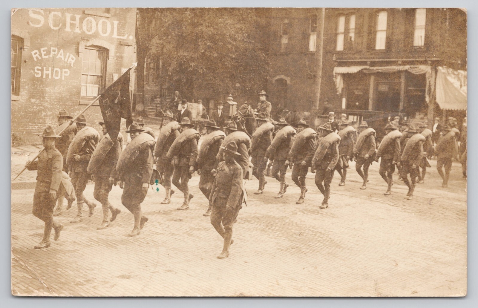 RPPC WWI Era AEF Troop March Mexico Punitive Expedition Postcard "Pancho" Villa RPPC WWI Era AEF Troop March Mexico Punitive Expedition Postcard "Pancho" Villa