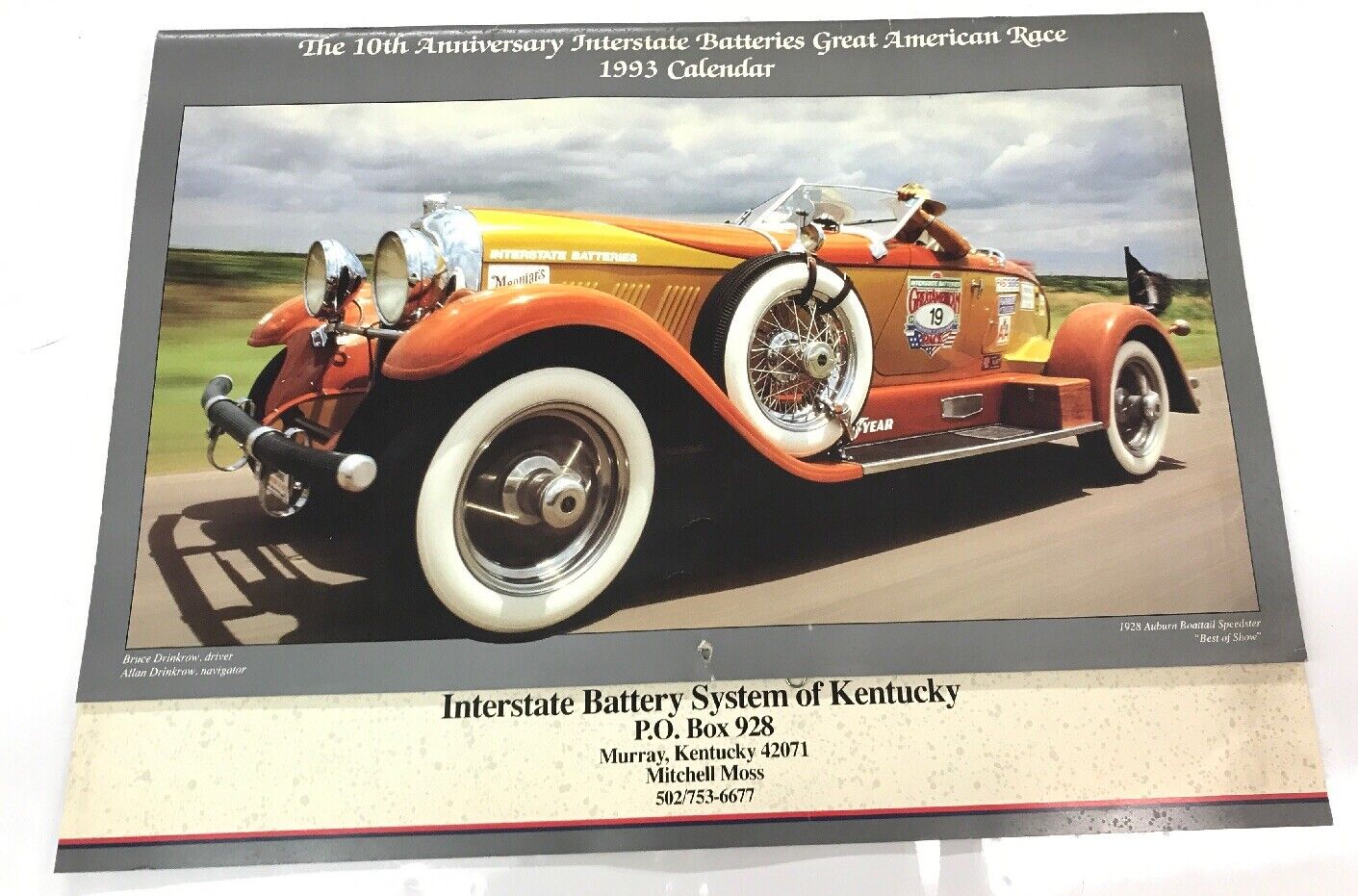 Interstate Battery Calendars (1993-1994), Great American Race 1928 Auburn Speed
