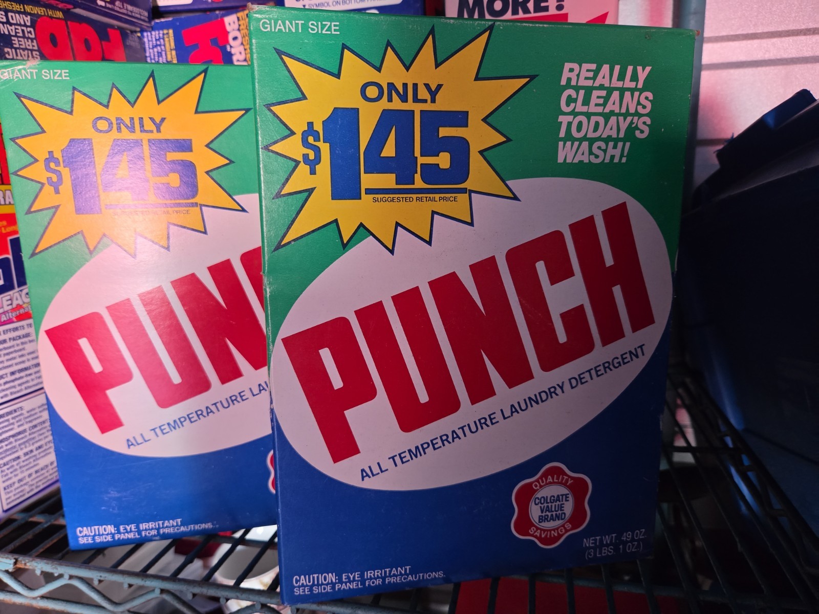 VTG Colgate PUNCH Laundry Detergent Soap 49 Oz Old Stock RARE Giant Size VTG Colgate PUNCH Laundry Detergent Soap 49 Oz Old Stock RARE Giant Size