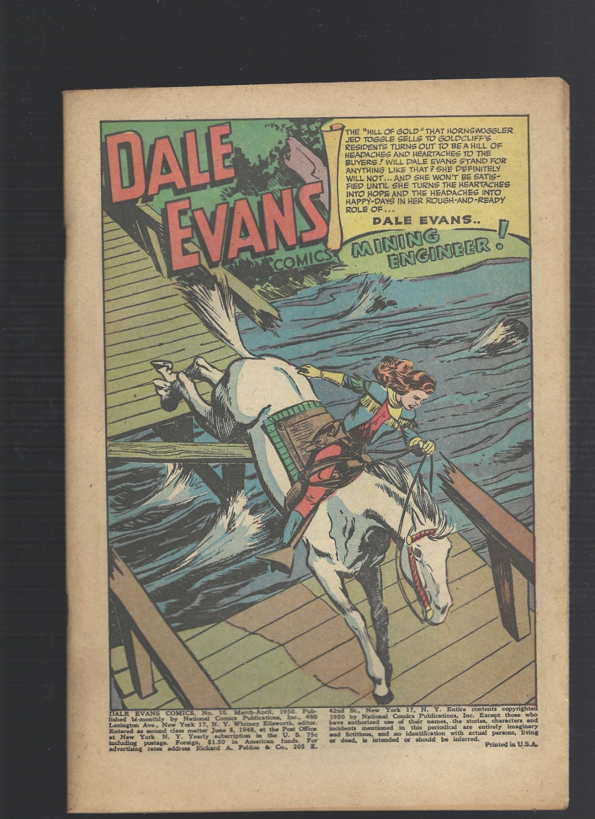DALE EVANS COMICS #10 DC 1950 TOTH'S SIERRA SMITH + 3 DALE WESTERN TALES CVRLESS DALE EVANS COMICS #10 DC 1950 TOTH'S SIERRA SMITH + 3 DALE WESTERN TALES CVRLESS
