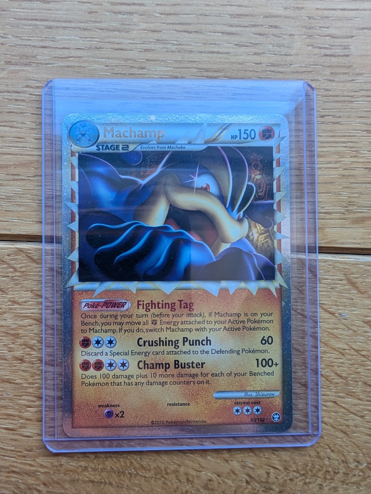 Machamp Prime 95/102 HGSS Triumphant Holo Rare Pokémon Card 2010 NM Machamp Prime 95/102 HGSS Triumphant Holo Rare Pokémon Card 2010 NM