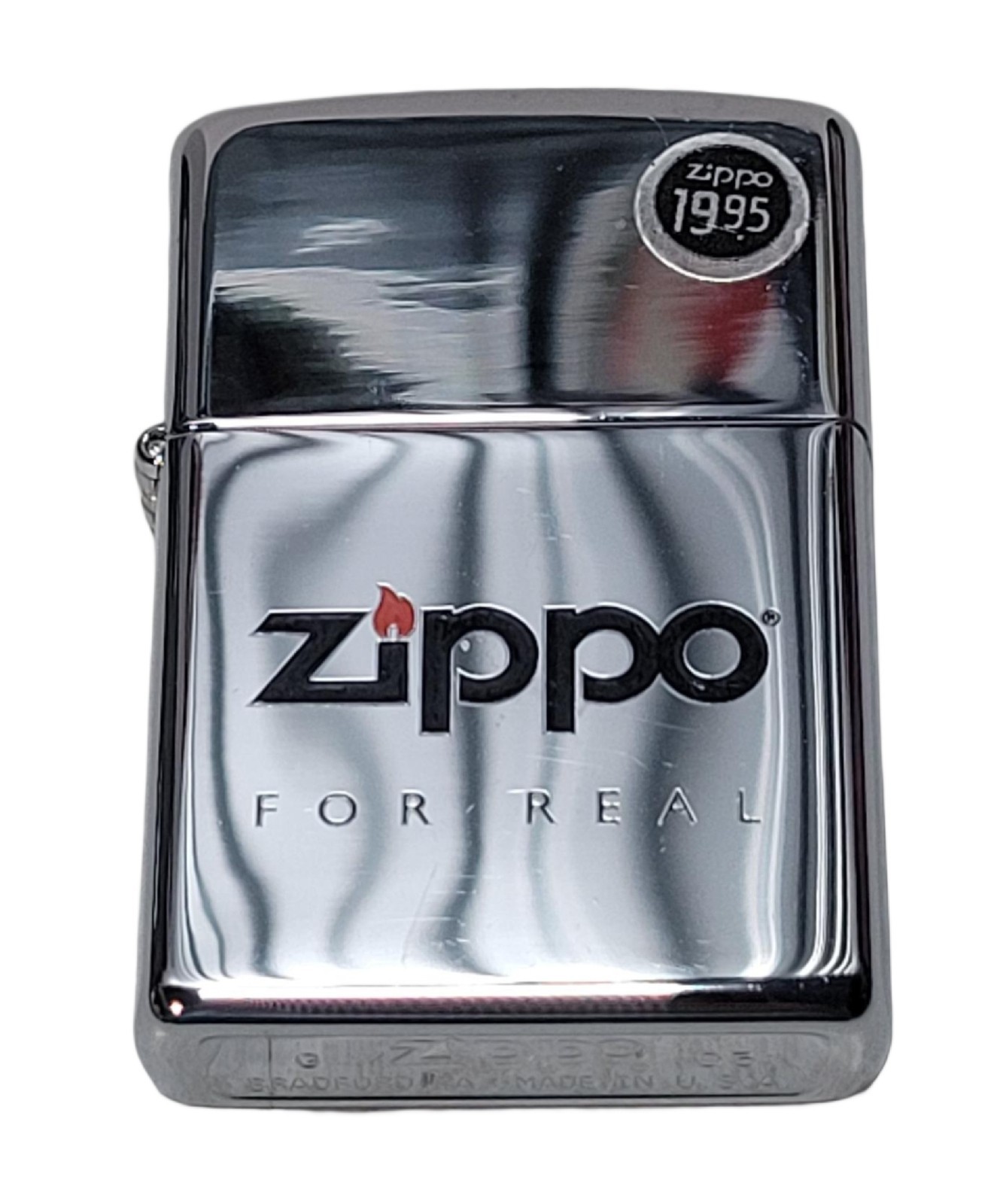 ZIPPO 2003 ZIPPO FOR REAL LOGO & FLAME POLISHED CHROME LIGHTER SEALED UNFIRED ZIPPO 2003 ZIPPO FOR REAL LOGO & FLAME POLISHED CHROME LIGHTER SEALED UNFIRED