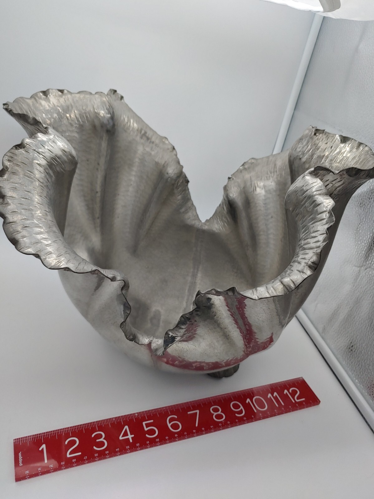Peltro Italy Bowl Clam Shell Rare Vintage Very Large 95% Lavorazione A Mano