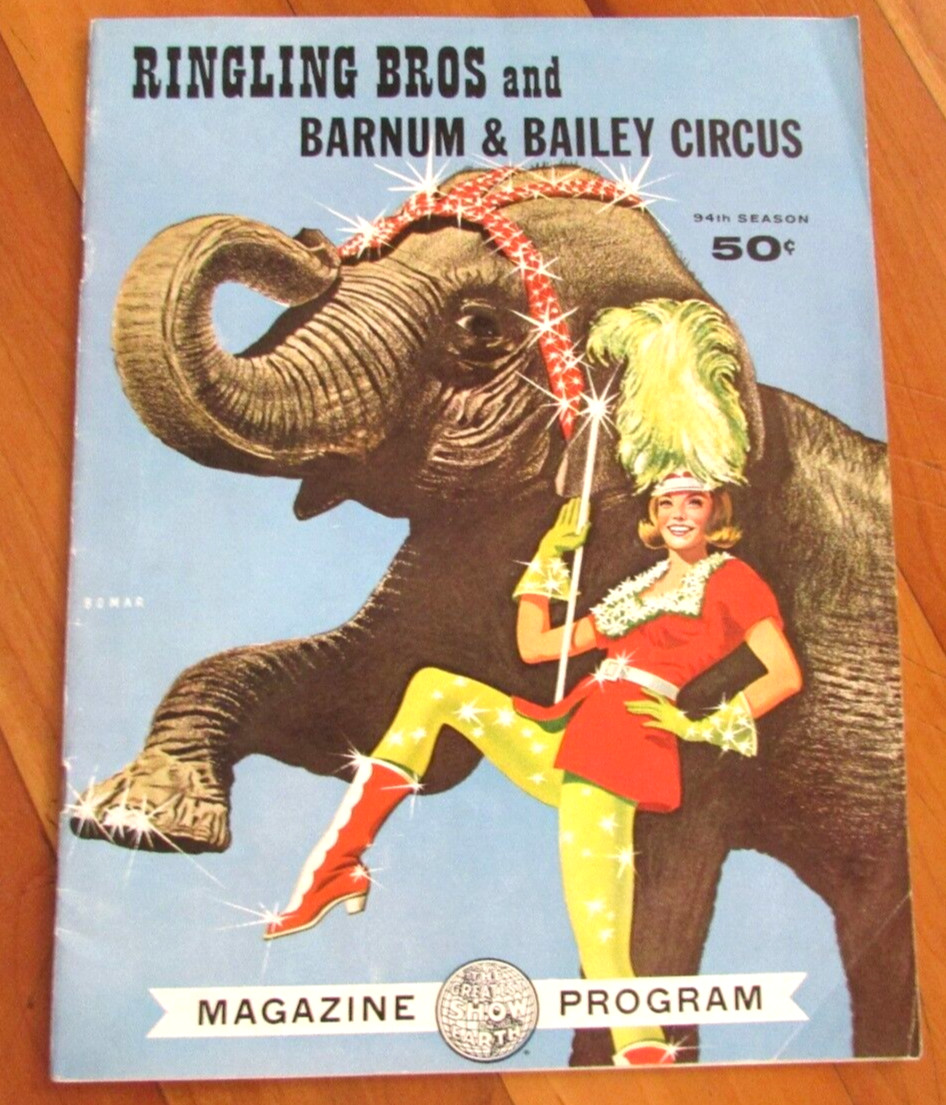 1964 Ringling Bros Barnum Bailey circus magazine program photos stories old ads 1964 Ringling Bros Barnum Bailey circus magazine program photos stories old ads