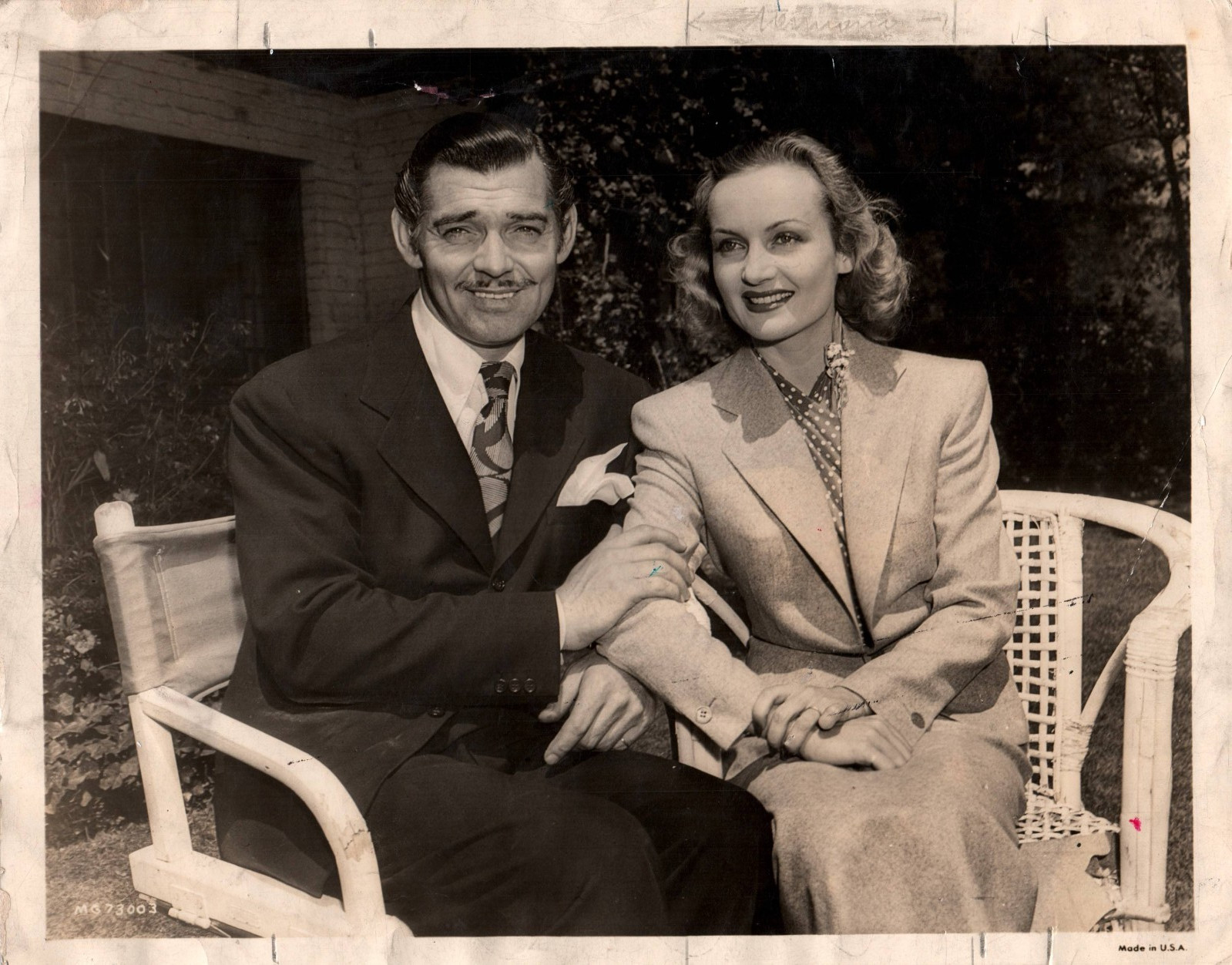 HOLLYWOOD CAROLE LOMBARD + CLARK GABLE PORTRAIT 1940s HURRELL ORIG PHOTO MA77 HOLLYWOOD CAROLE LOMBARD + CLARK GABLE PORTRAIT 1940s HURRELL ORIG PHOTO MA77