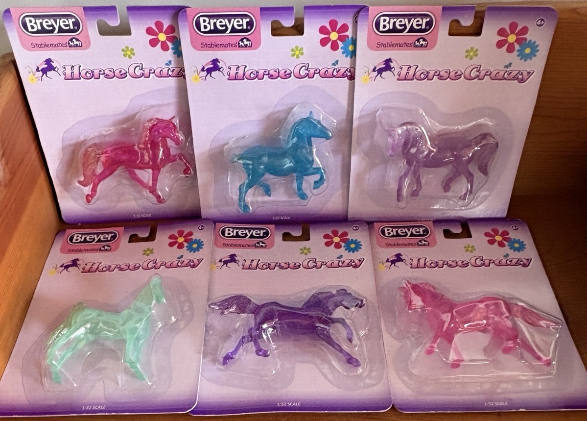 Breyer Horse Crazy Stablemates Clearware Complete Set of 6 NIP 6008-6013