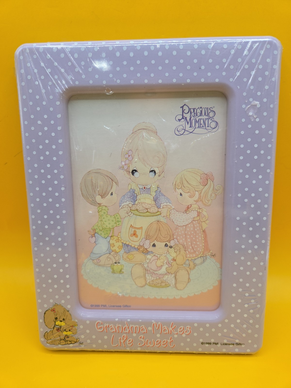 Vintage 1999 Precious Moments Grandma Makes Life Sweet Frame NIP Sealed Purple