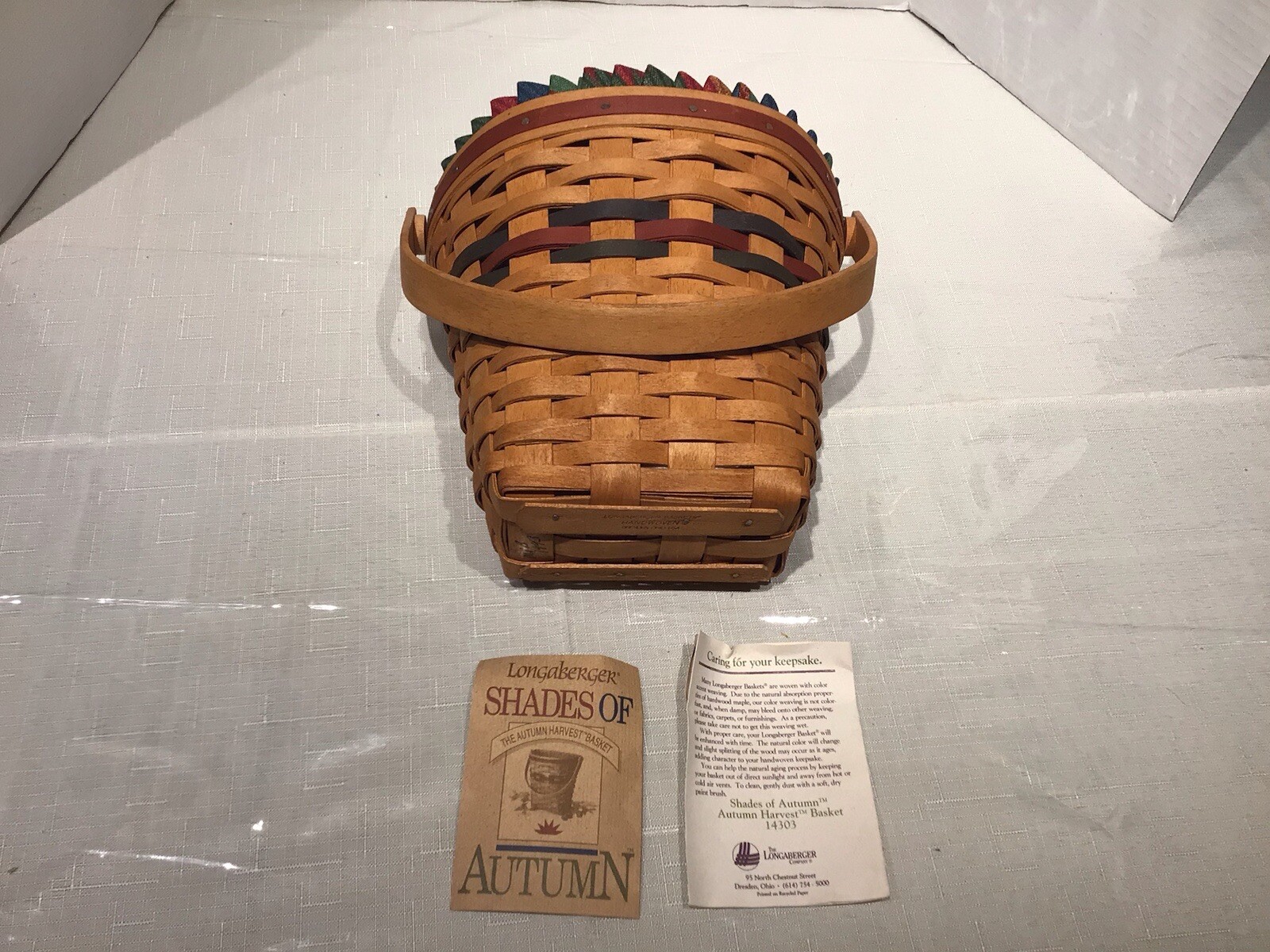 Longaberger Shades Of Autumn Autumn Harvest 14303 Wall Hanger W/ Liner Protector Longaberger Shades Of Autumn Autumn Harvest 14303 Wall Hanger W/ Liner Protector