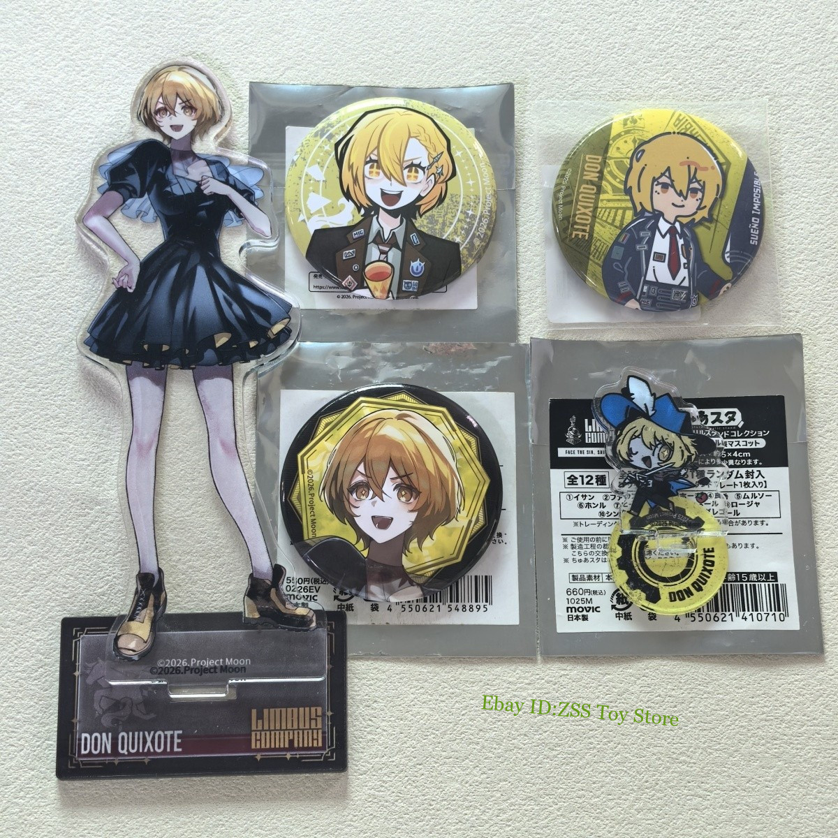 5Pcs Limbus Company Don Quixote Acrylic Stand Figure Model & Badge Set 5Pcs Limbus Company Don Quixote Acrylic Stand Figure Model & Badge Set