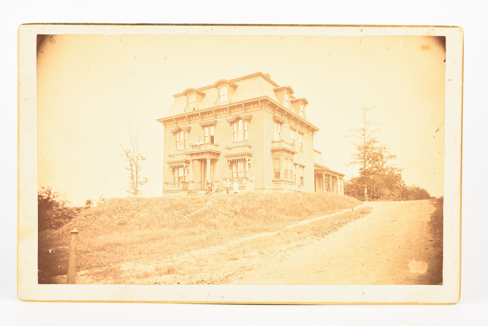 1890s Mounted Albumen Print 8x5'' - 2nd Empire Victorian Style Large Home V23 1890s Mounted Albumen Print 8x5'' - 2nd Empire Victorian Style Large Home V23