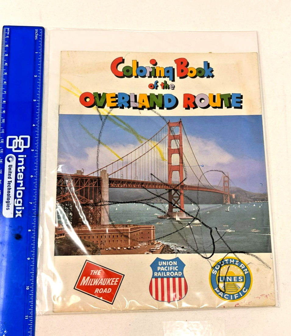 VTG Coloring Book of the Overland Route - Milwaukee Rd Union & Southern Pacific VTG Coloring Book of the Overland Route - Milwaukee Rd Union & Southern Pacific