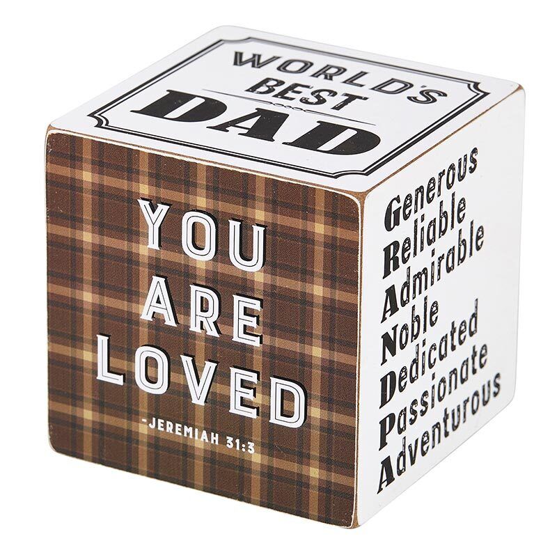 Quote Wooden Cube Home Decor Inspirational Block Sign 3 in SQ Mr. Fix it 2 Pack