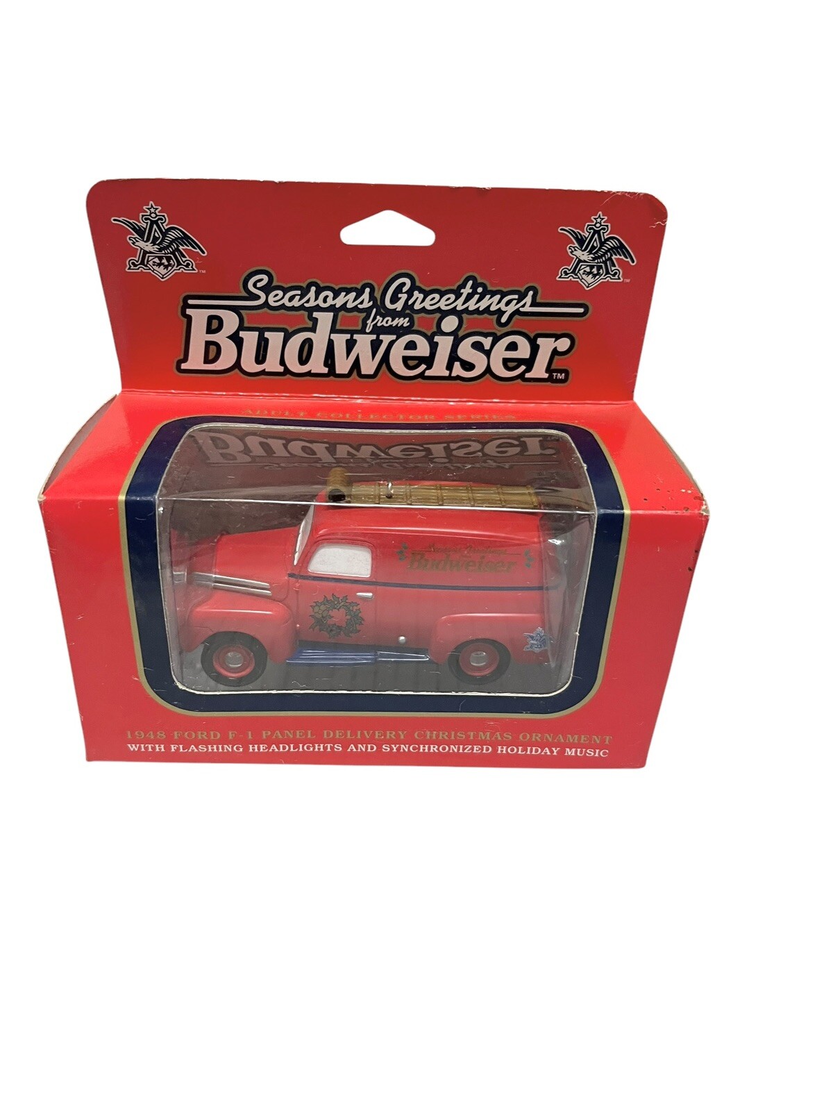 Seasons Greetings From Budweiser 1948 FORD F-1 PANEL DELIVERY Christmas Ornament Seasons Greetings From Budweiser 1948 FORD F-1 PANEL DELIVERY Christmas Ornament