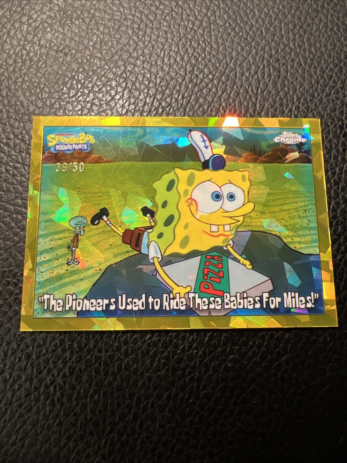 2025 Topps Chrome Sapphire SpongeBob Squarepants Gold #79 The Pioneers #/50 NM