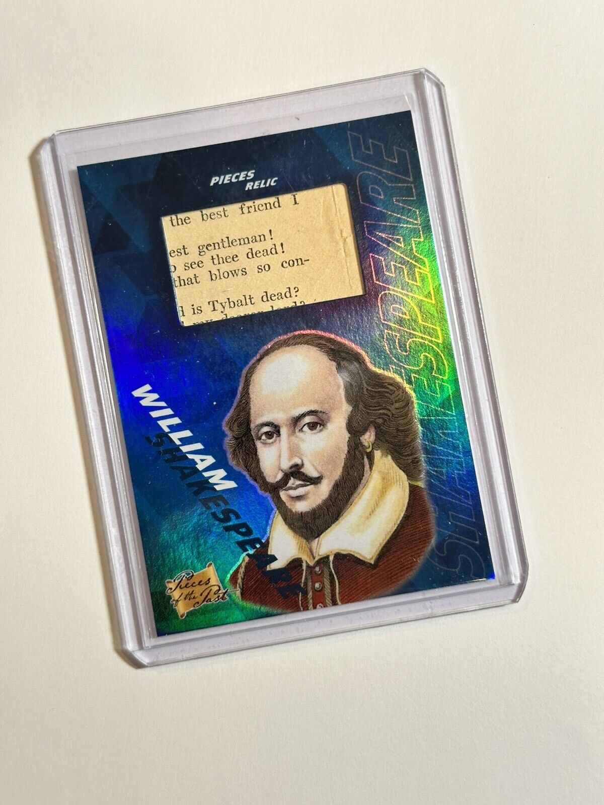 2021 Pieces of the Past William Shakespeare Historic Relic Card Rainbow Prism