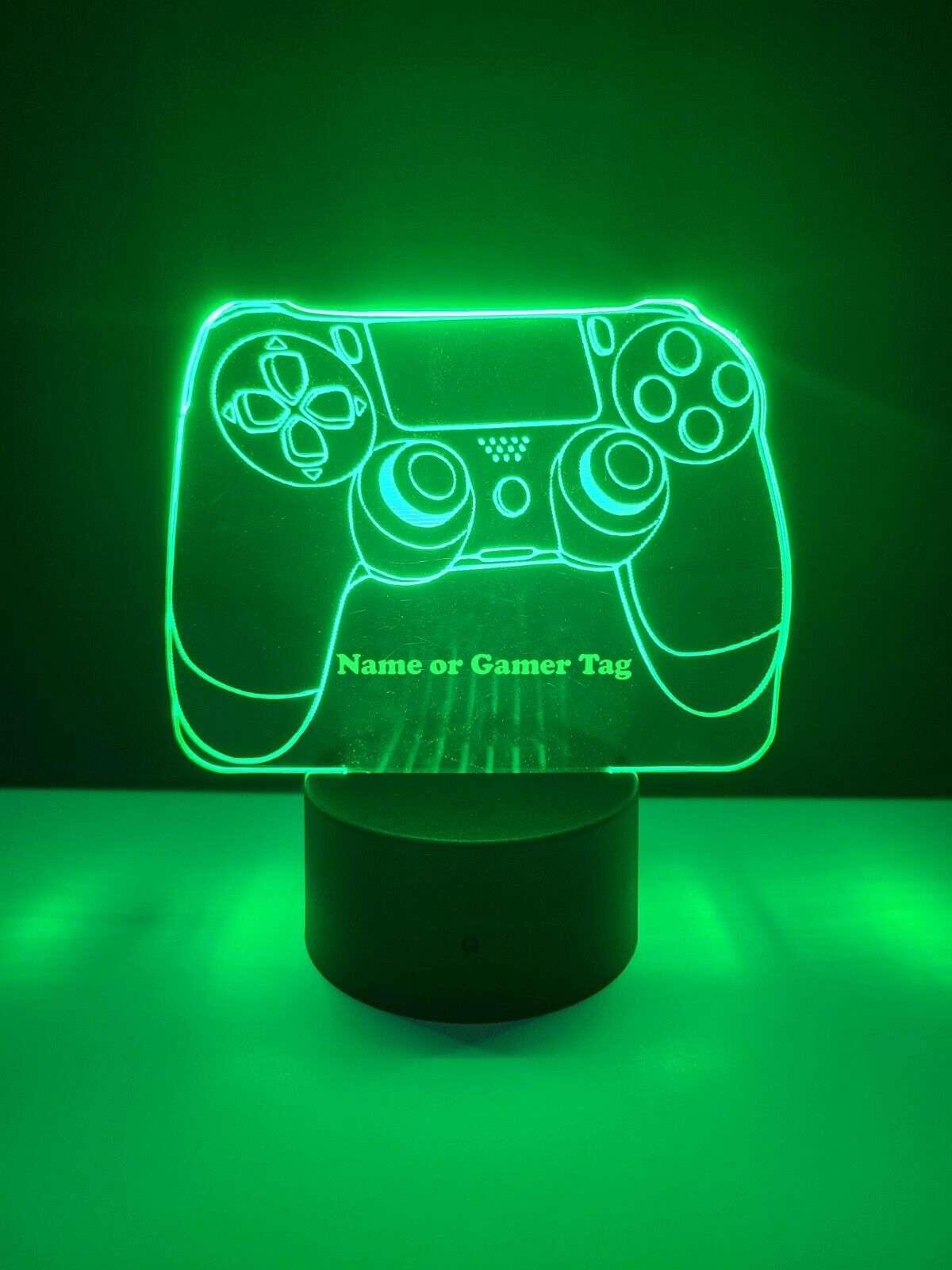 Laser Cut & Engraved Playstation Style Controller LED Light Can Be Personalized