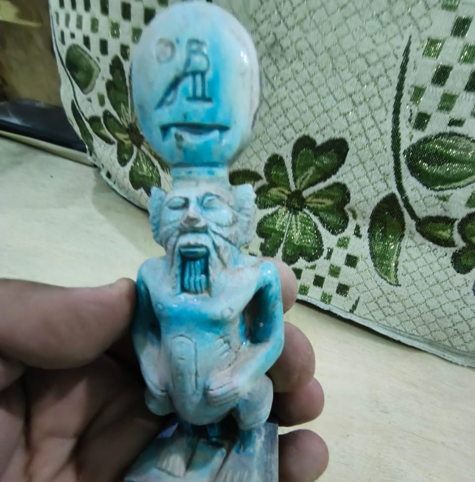 Egyptian Artifacts Unique Authentic Pharaonic Statue Of Egyptian God Bes BC Egyptian Artifacts Unique Authentic Pharaonic Statue Of Egyptian God Bes BC