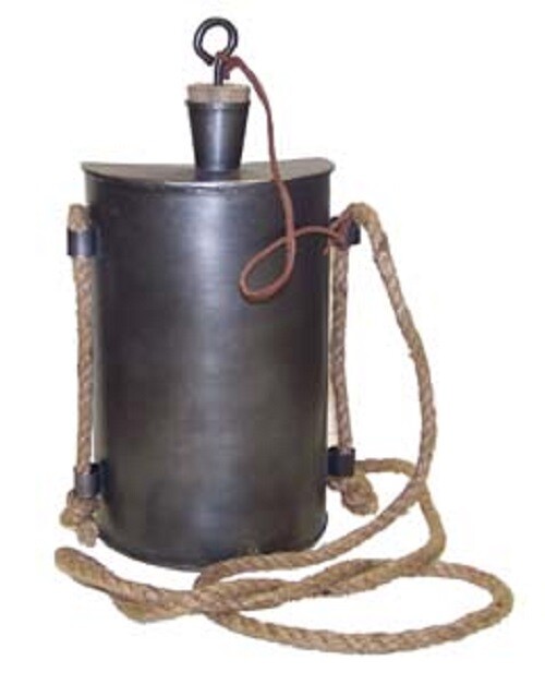 New Antique Style Revolutionary French Indian Civil War Tin Kidney Canteen New Antique Style Revolutionary French Indian Civil War Tin Kidney Canteen