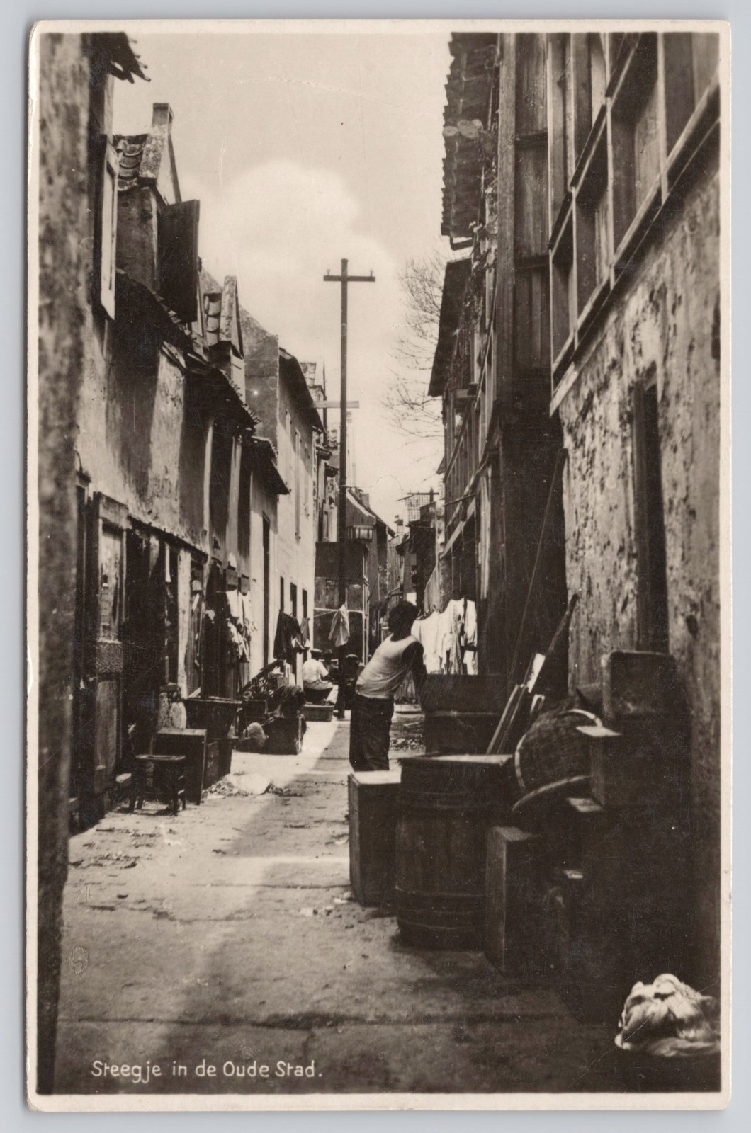RPPC Steegje in de Oude Stad (Alley in the Old Town) Bratislava Slovakia Posted RPPC Steegje in de Oude Stad (Alley in the Old Town) Bratislava Slovakia Posted