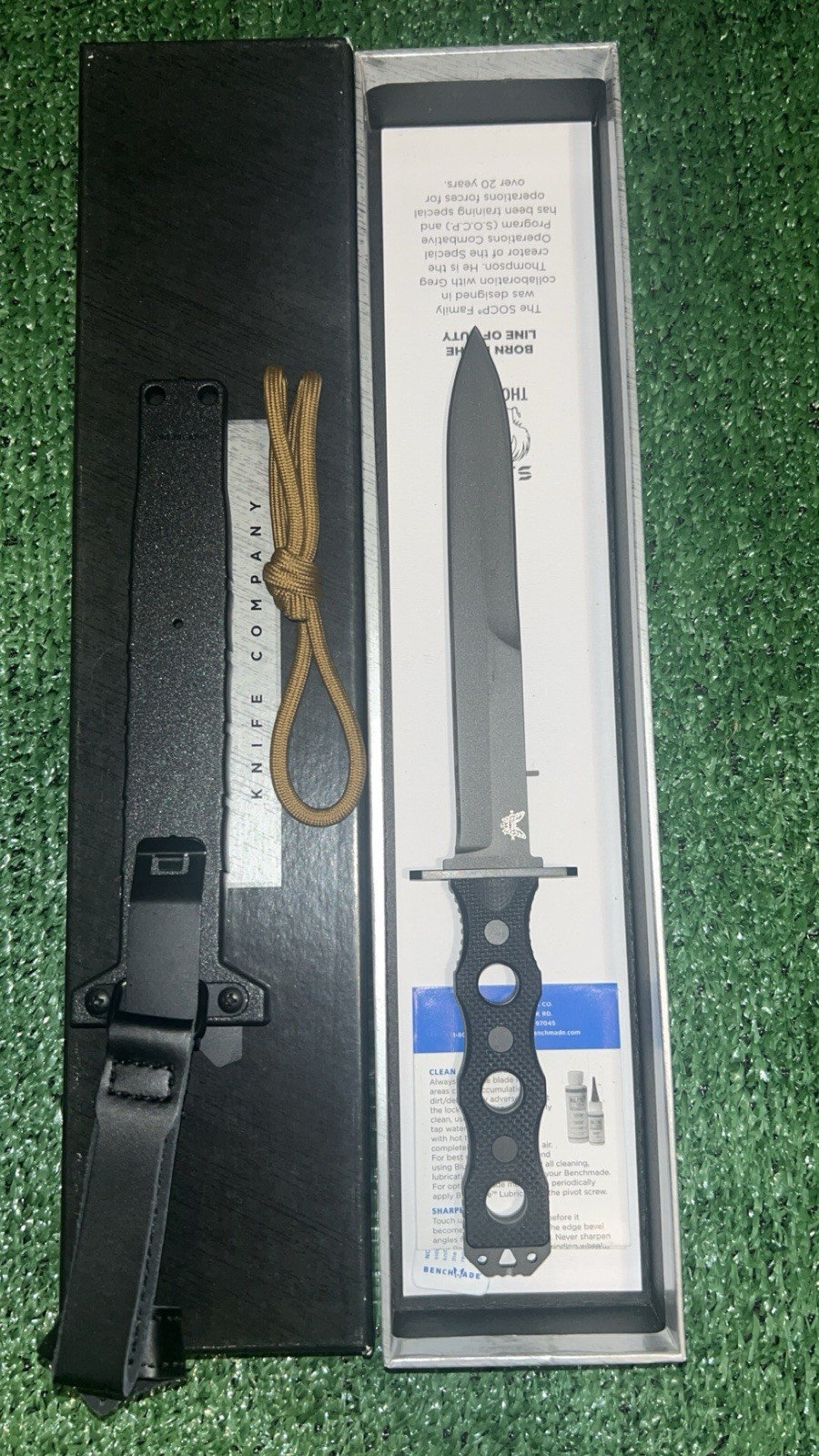 Benchmade 185BK SOCP Fixed Blade Knife NIB Made In USA