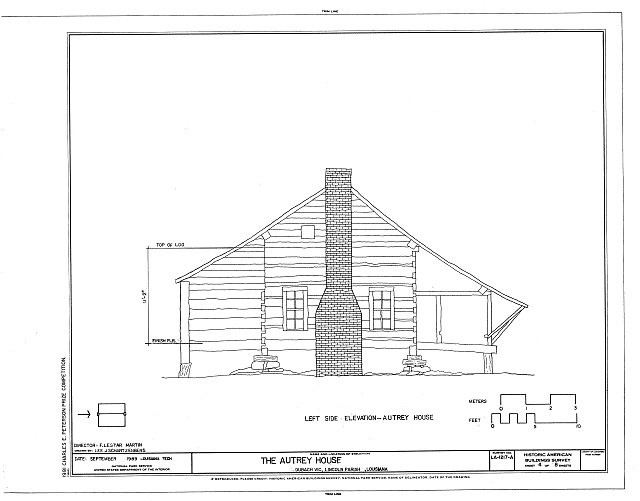 Autrey House,Route 151,Dubach,Lincoln Parish,LA,Louisiana,HABS,Dwelling,3