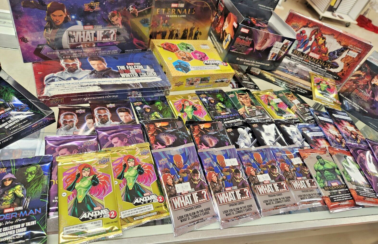 Huge Marvel Comic Card Collection W/ 1 Sealed Booster Pack, Autos, Inserts More Huge Marvel Comic Card Collection W/ 1 Sealed Booster Pack, Autos, Inserts More