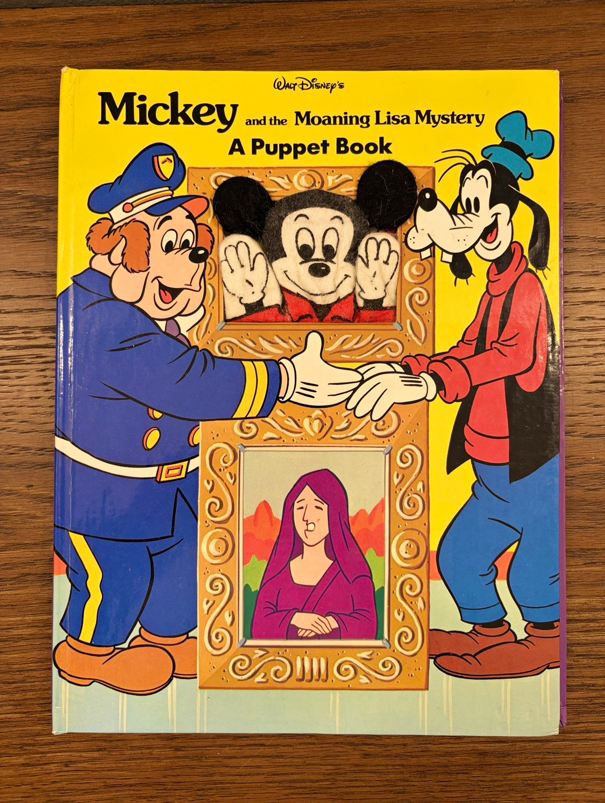 RARE 1978 Disney Mickey and the Moaning Lisa Mystery Puppet Book Vintage
