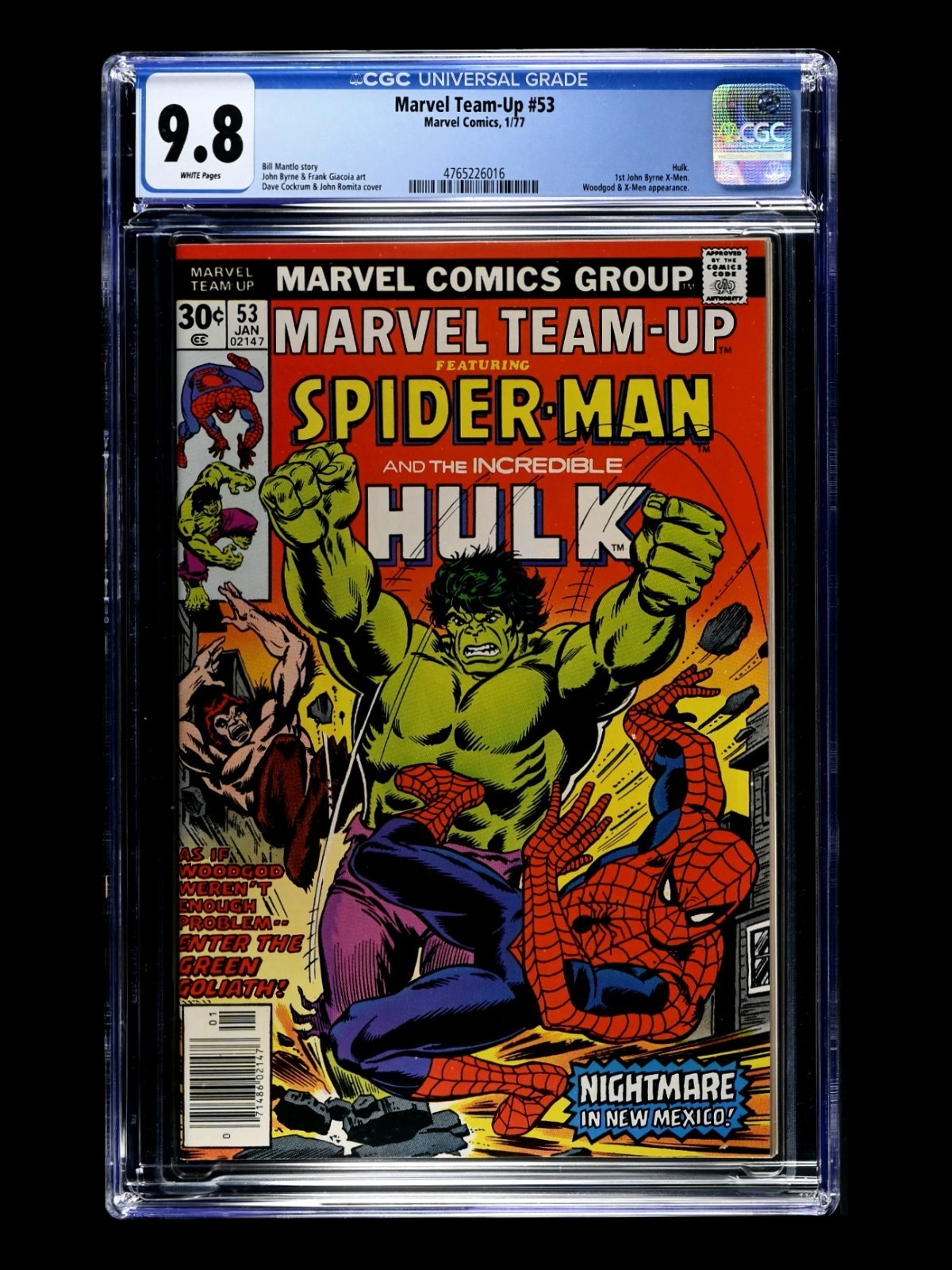 Marvel Team-Up #53 Marvel 1977 CGC 9.8 White Pages 1st John Byrne X-Men Artwork Marvel Team-Up #53 Marvel 1977 CGC 9.8 White Pages 1st John Byrne X-Men Artwork