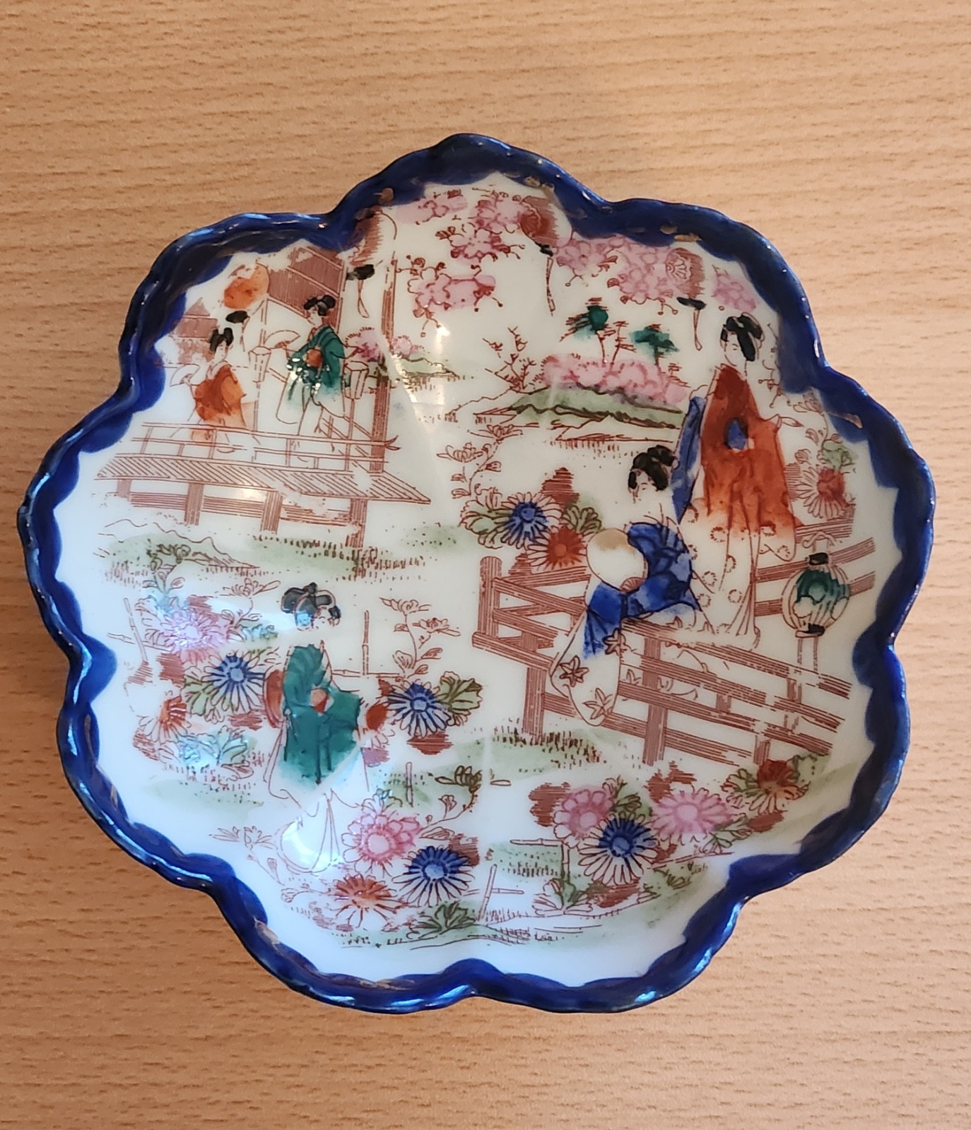Vintage Japanese Porcelain Dish Torii Nippon Geisha Gate of Honor 1920s Plate Vintage Japanese Porcelain Dish Torii Nippon Geisha Gate of Honor 1920s Plate