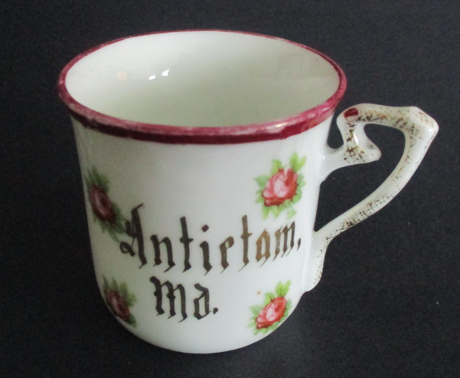 Late 19th Early 20th Century Souvenir Porcelain Cup Antietam Maryland Late 19th Early 20th Century Souvenir Porcelain Cup Antietam Maryland