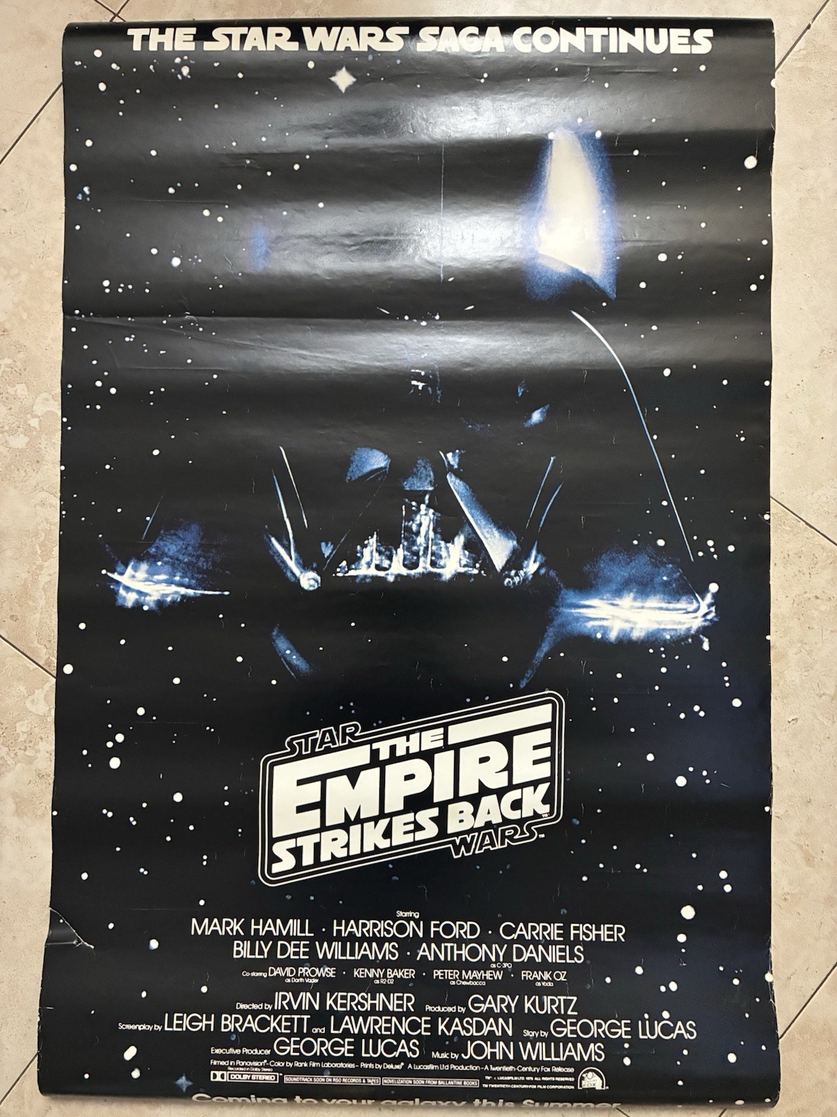 Vintage 1983 Star Wars The Empire Strikes Back 22" x34" Movie Poster Darth Vader Vintage 1983 Star Wars The Empire Strikes Back 22" x34" Movie Poster Darth Vader