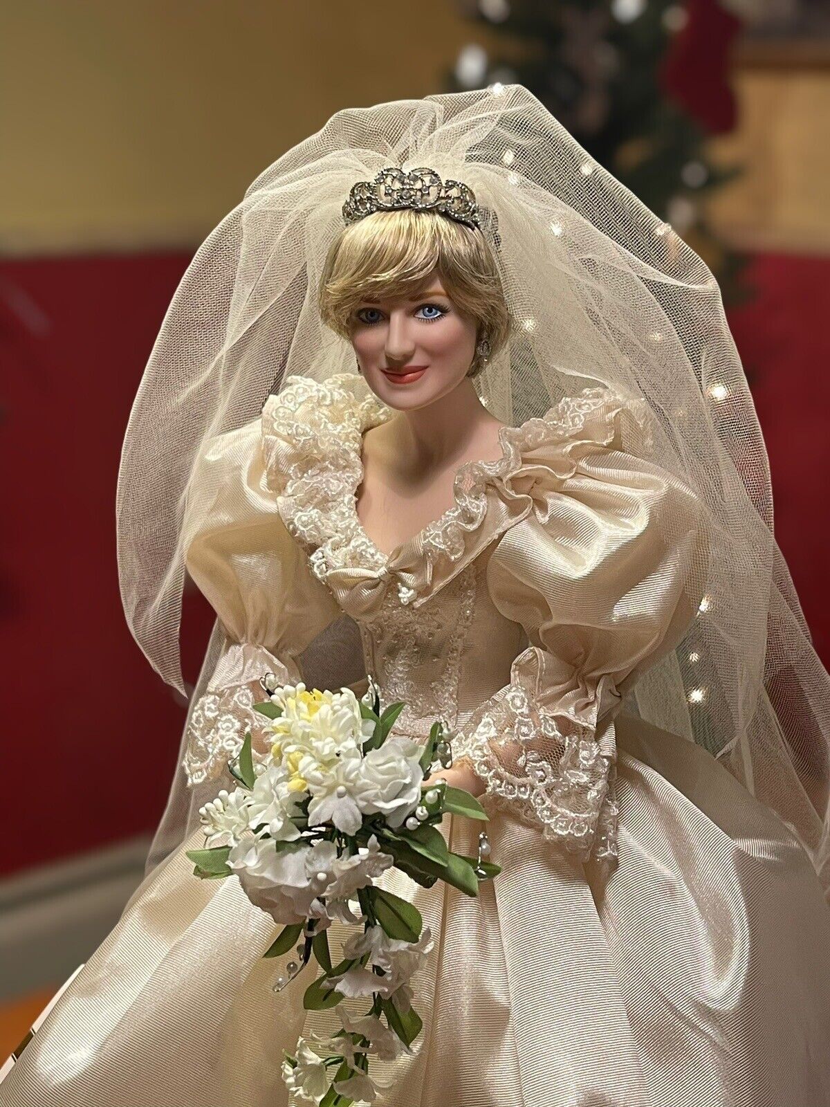 Franklin Mint Princess Diana 25th Anniv. Wedding Dress LE Portrait Doll 18