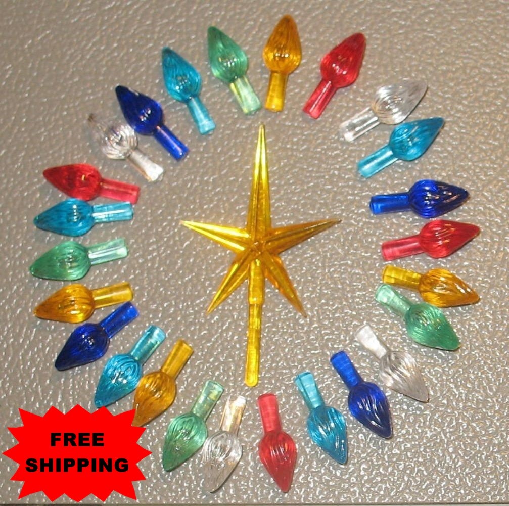 25 Ceramic Christmas Tree Med/Large Twist Light Bulbs YELLOW Star *FREE SHIP* 25 Ceramic Christmas Tree Med/Large Twist Light Bulbs YELLOW Star *FREE SHIP*