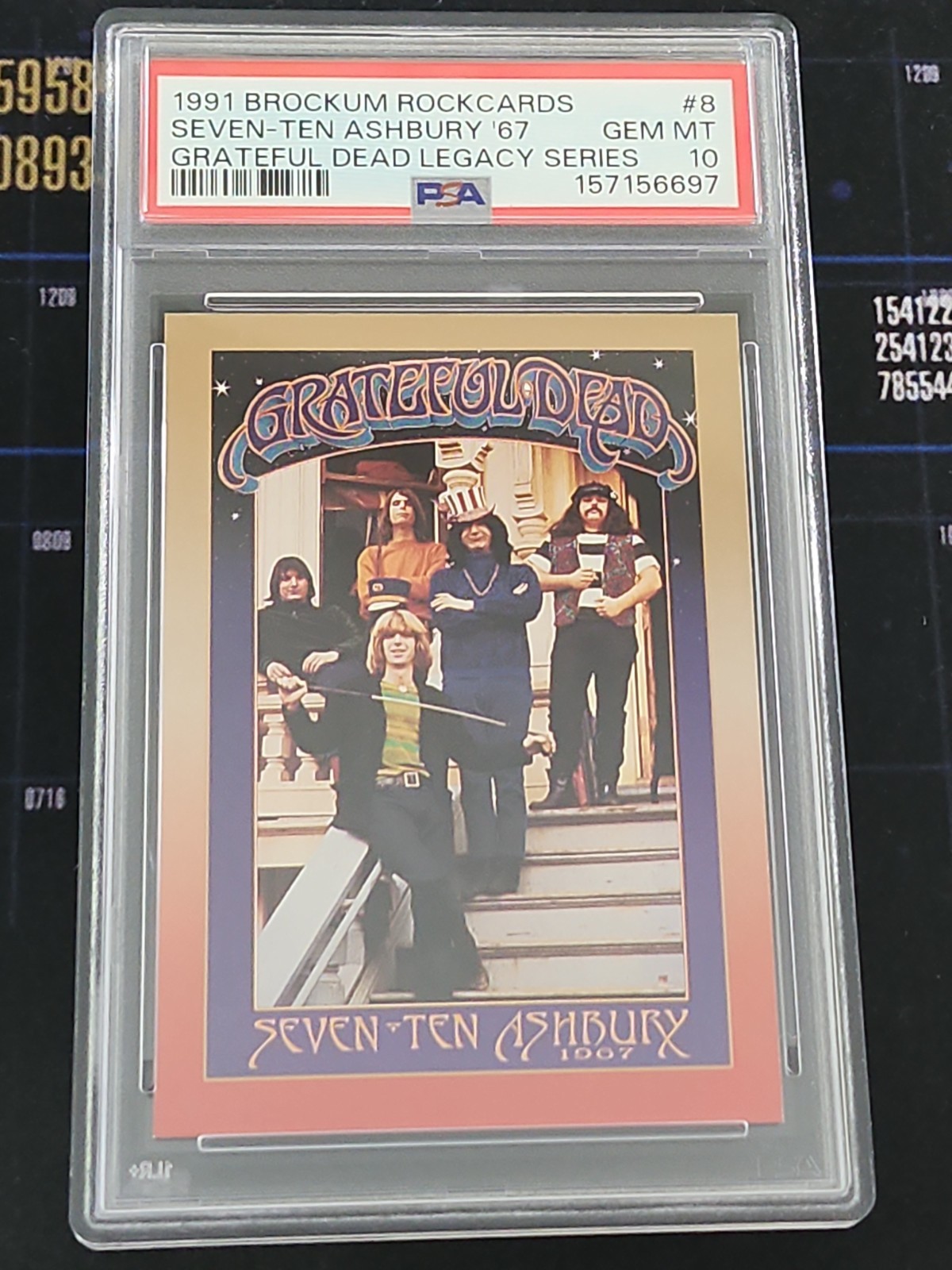 1991 BROCKUM ROCKCARDS GRATEFUL DEAD LEGACY SERIES SEVEN-TEN ASHBURY 1967 PSA 10 1991 BROCKUM ROCKCARDS GRATEFUL DEAD LEGACY SERIES SEVEN-TEN ASHBURY 1967 PSA 10