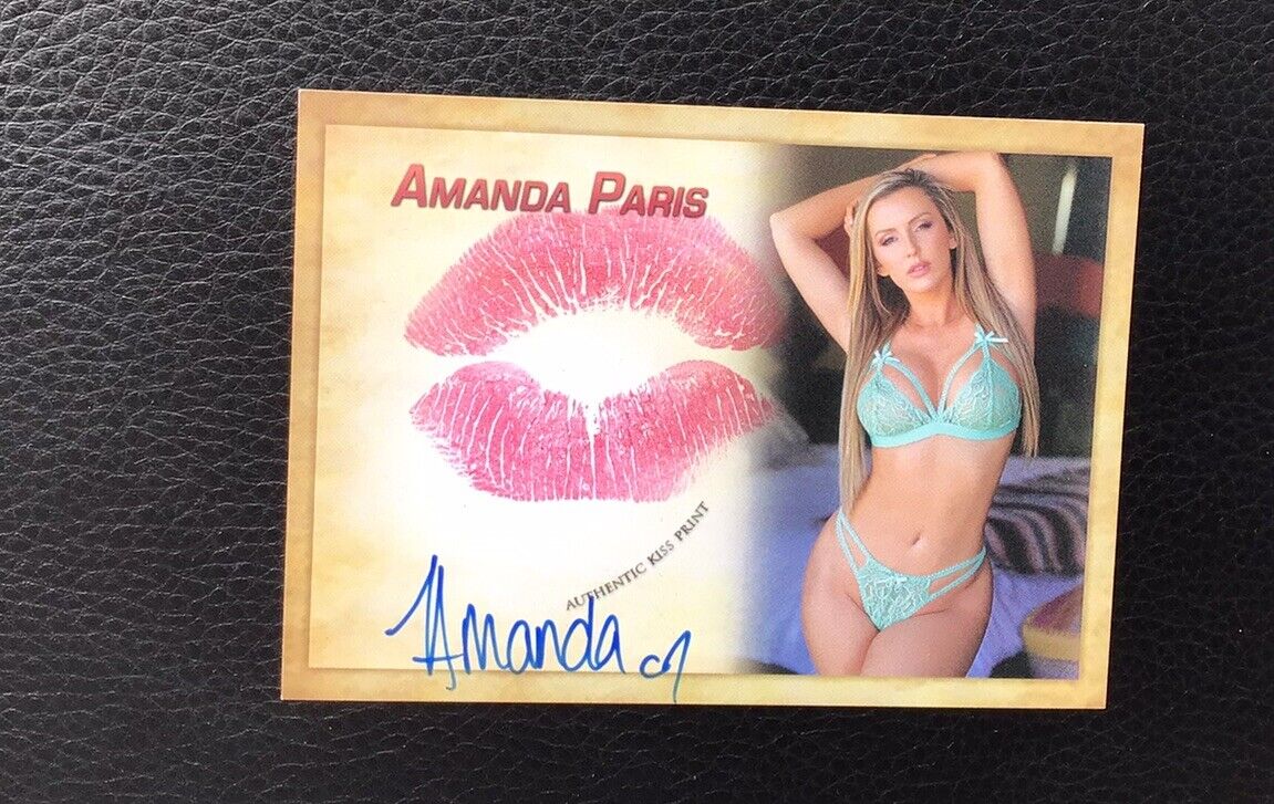 Instagram Influencer Amanda Paris Kiss Card Autograph