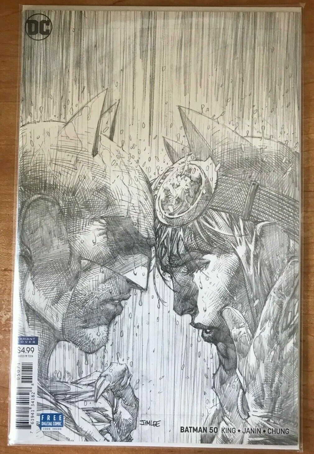 Batman #50: Jim Lee Pencils Only Variant Cover Limited Ratio 1:100