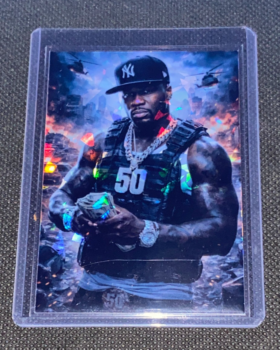 50 Cent Custom Refractor Holo Prizmatic Hip Hop Rap Trading Card Fifty Cents 50 Cent Custom Refractor Holo Prizmatic Hip Hop Rap Trading Card Fifty Cents
