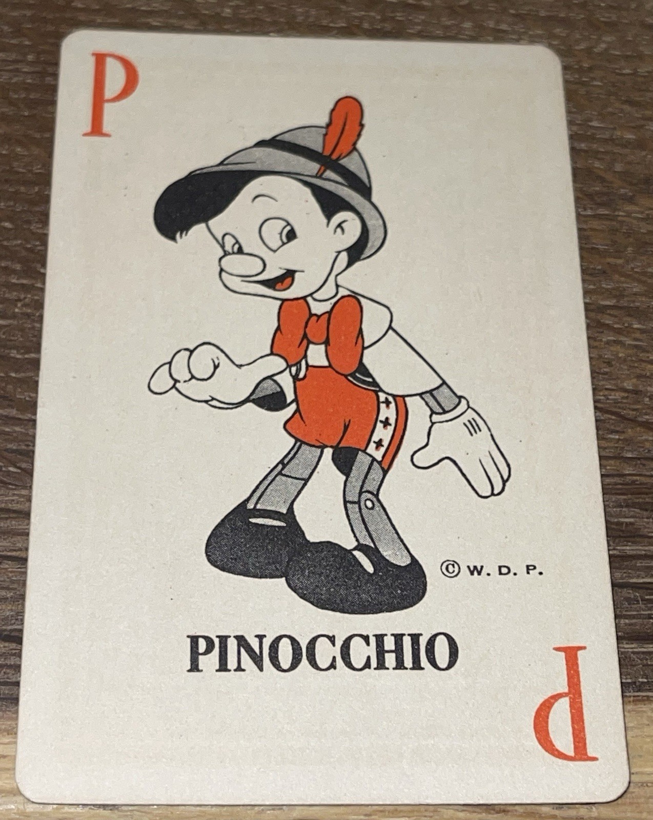 PINOCCHIO ROOKIE CARD 1939 WHITMAN WALT DISNEY CARD GAME PLAYING CARD VERY RARE PINOCCHIO ROOKIE CARD 1939 WHITMAN WALT DISNEY CARD GAME PLAYING CARD VERY RARE