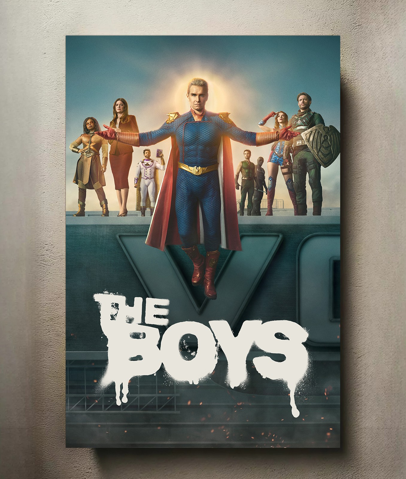 The Boys 8x12 Metal TV Show Poster Sign The Boys 8x12 Metal TV Show Poster Sign