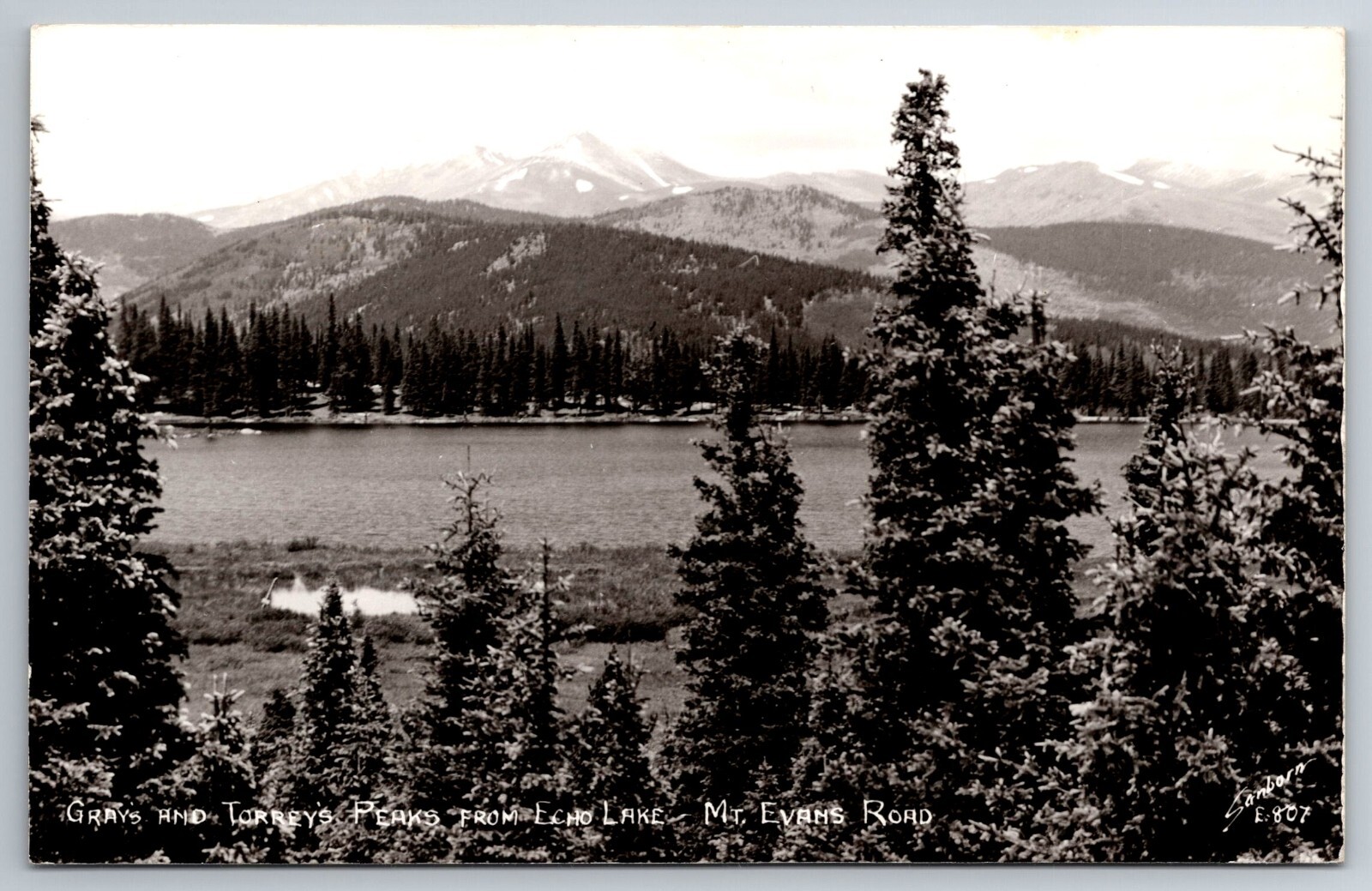 CO, Mt Evans Road, Torrey's Peaks, Real Photo, RPPC, Vintage Postcard