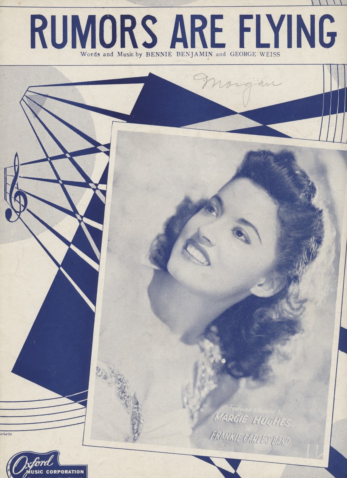 Rumors Are Flying 1946 Vintage Sheet Music Margie Hughes Bennie Benjamin Oxford