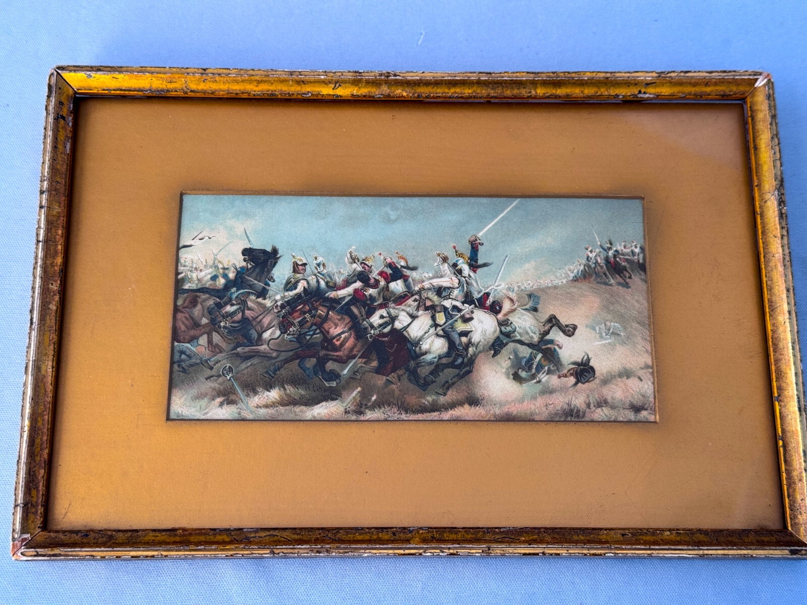 Vintage Battle Scene Charge of the Cuirassiers Napoleon Waterloo War Soldier Vintage Battle Scene Charge of the Cuirassiers Napoleon Waterloo War Soldier