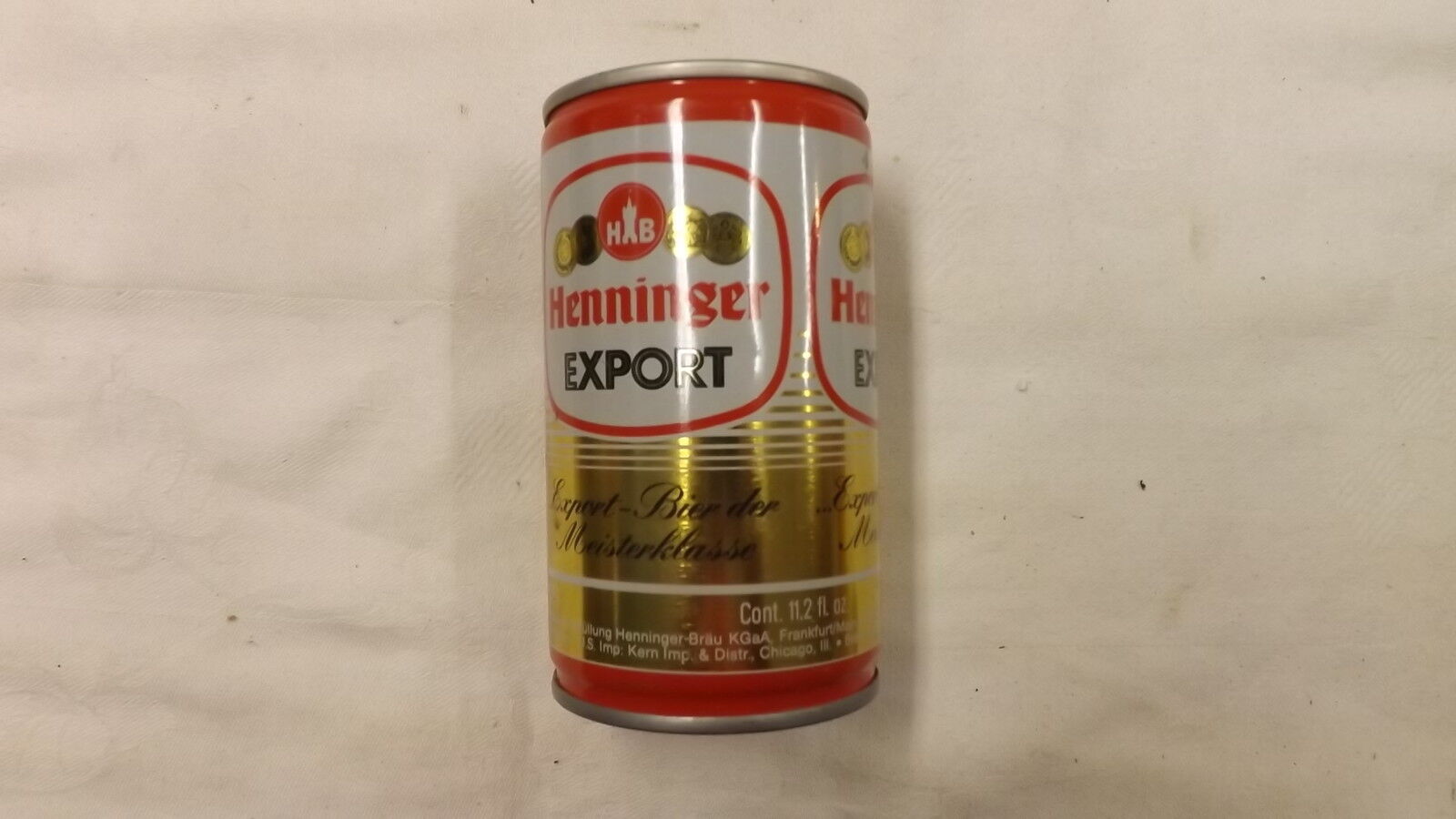 Vintage Henninger Export Beer Can Steel j