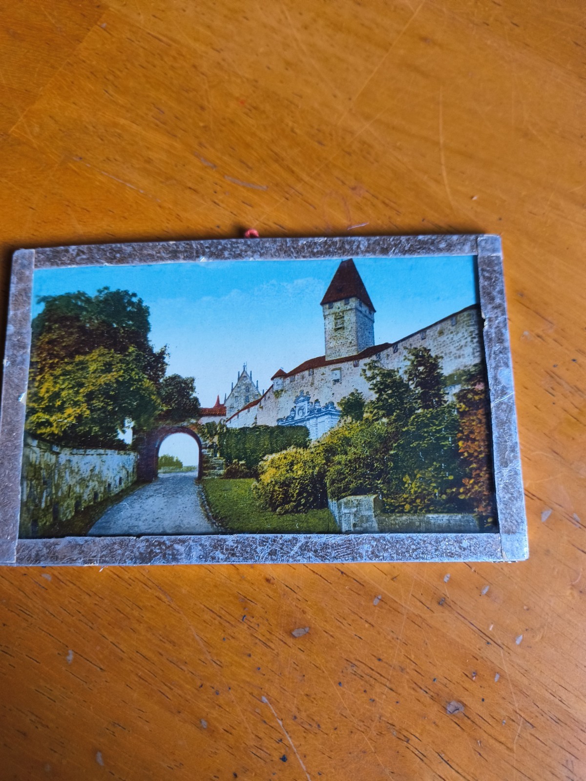 Vintage 1947 Veste Coburg Castle Germany Souvenir Plaque Wall Hanging Art...