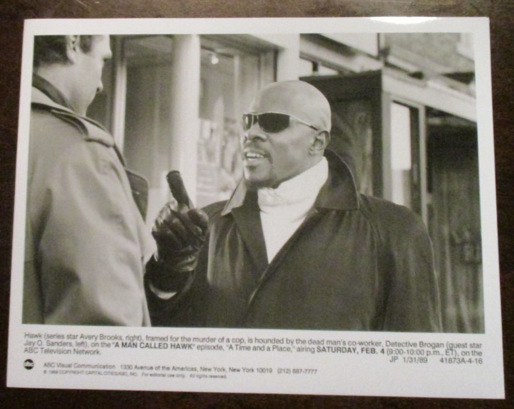 PRESS PROMO PHOTO 1989 TV SHOW A MAN CALLED HAWK AVERY BROOKS JAY O SANDERS Z731 PRESS PROMO PHOTO 1989 TV SHOW A MAN CALLED HAWK AVERY BROOKS JAY O SANDERS Z731