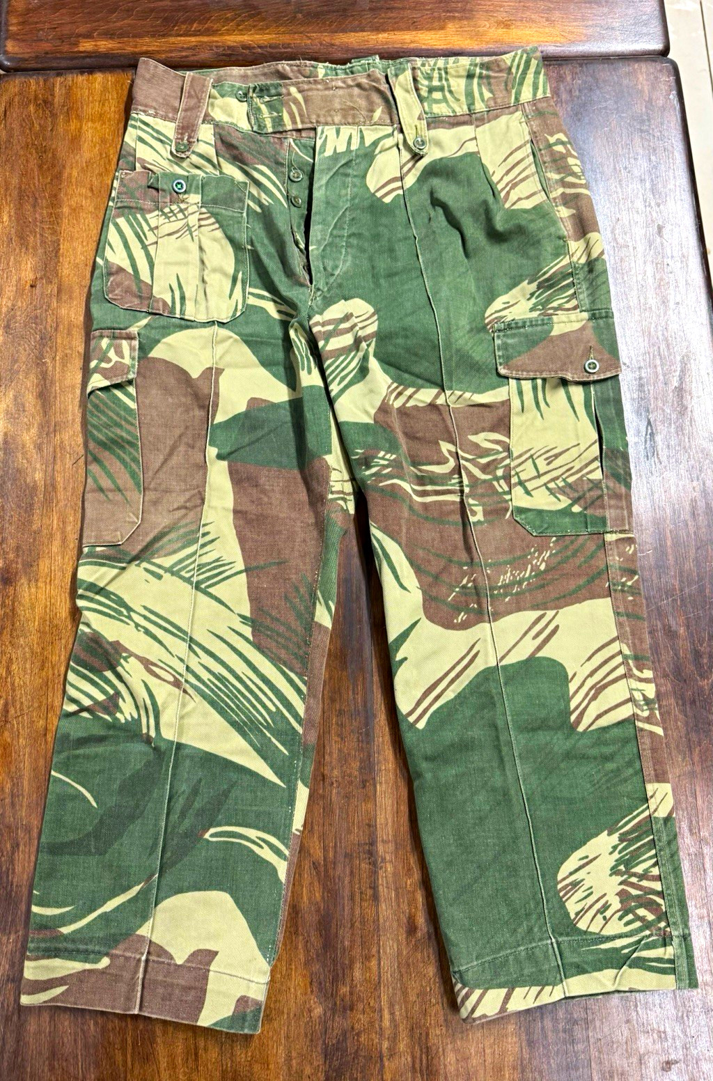 Rare 1970s Rhodesian Brushstroke Combat pants. Rare 1970s Rhodesian Brushstroke Combat pants.