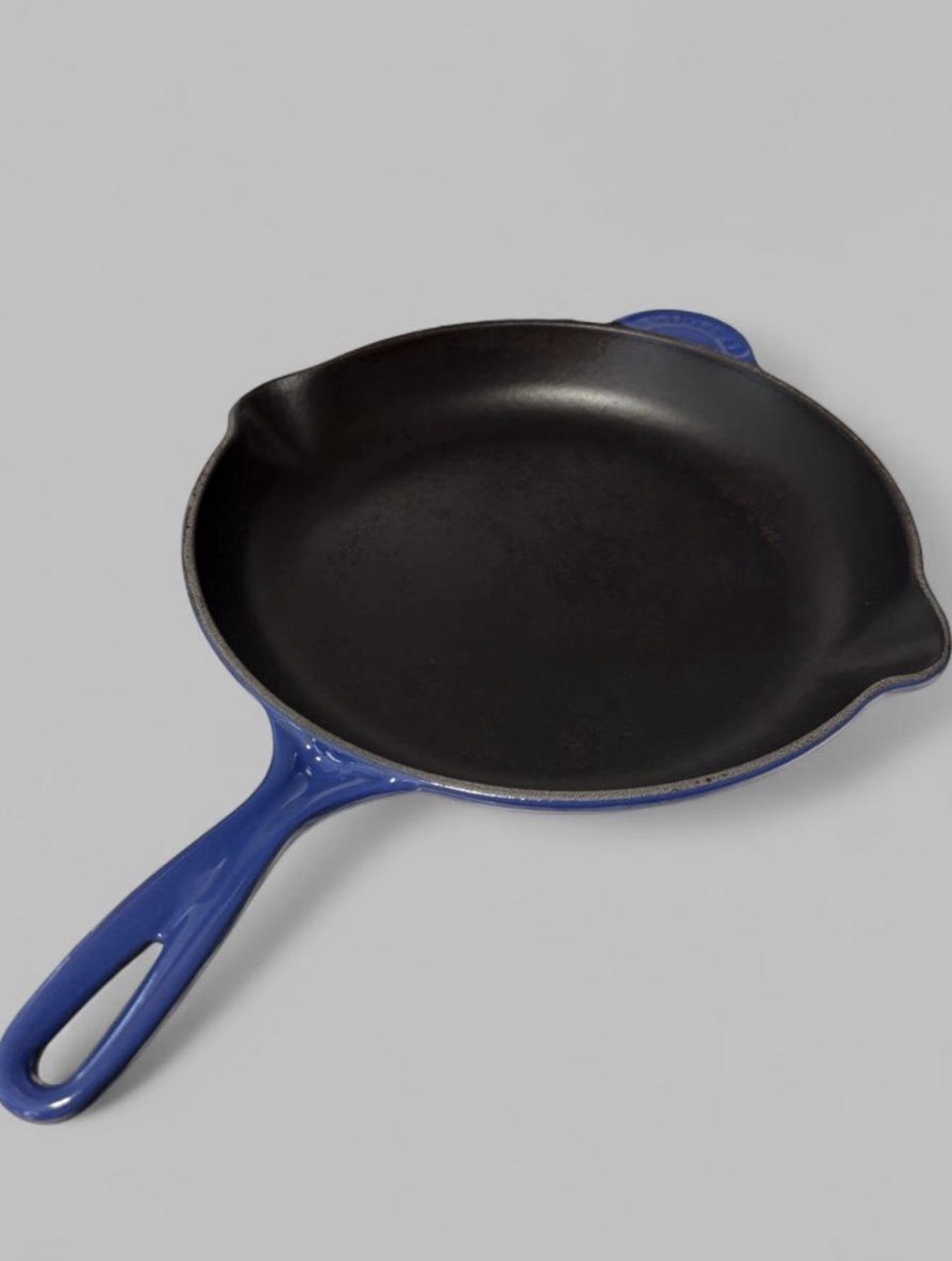 Vintage Le Creuset Enameled Cast Iron Skillet Pan 30cm 12in Cobalt Blue 90s Vintage Le Creuset Enameled Cast Iron Skillet Pan 30cm 12in Cobalt Blue 90s