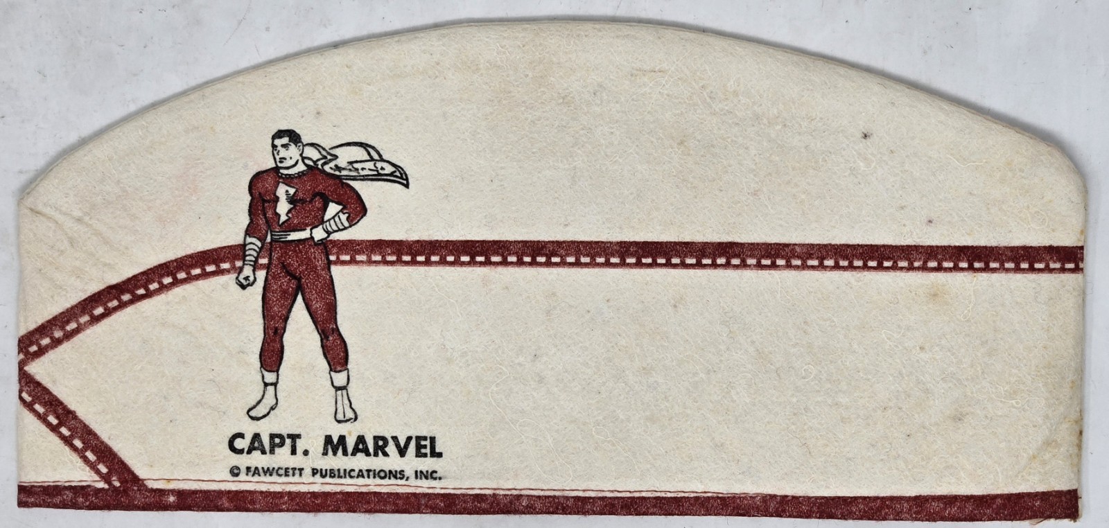 Vintage 1944 Captain Marvel Super Rare Military Felt Hat Cloth Fawcett Publ